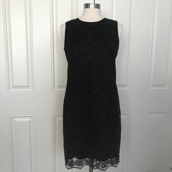 Karl Lagerfeld Paris black lace sheath dress 8 - Picture 2 of 8